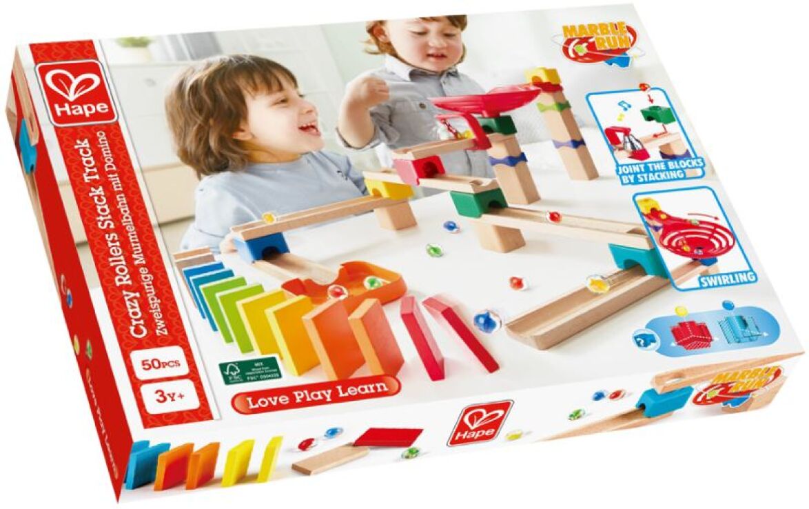 Hape Early Explorer Ξύλινο Crazy Rollers Stack Track (E1102A) (1)