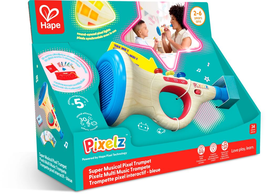Hape Early Melodies Ξύλινη Τρομπέτα Pixel (E1228K) (1)