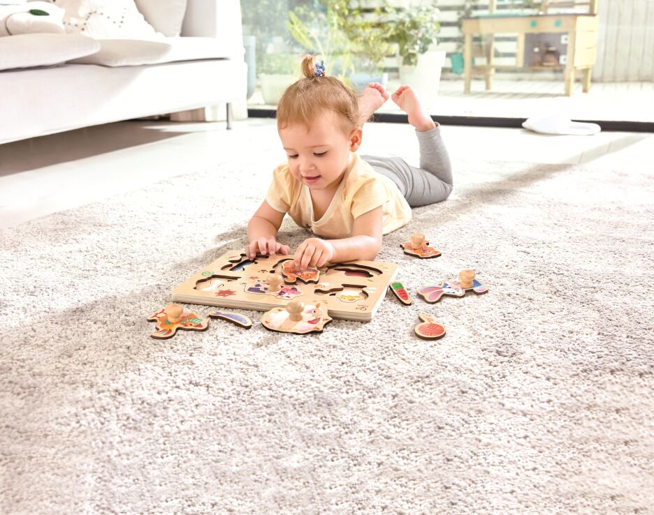 Hape Happy Puzzles Ξύλινο Παζλ Ζωάκια Φάρμας (E1655) (3)