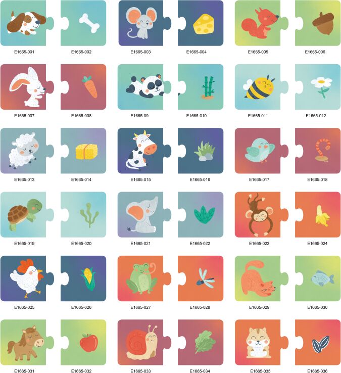 Hape Happy Puzzles Ξύλινο Παζλ Ζωάκια Snack Time (E1665A) (2)