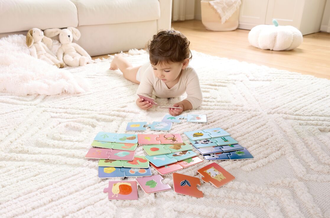 Hape Happy Puzzles Ξύλινο Παζλ Ζωάκια Snack Time (E1665A) (3)