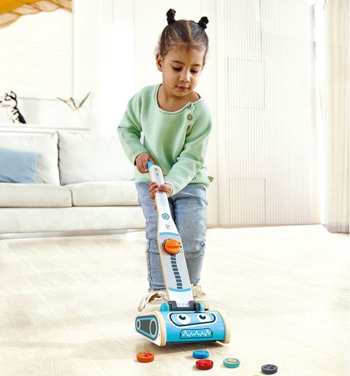 Hape Ξύλινη Ηλεκτρική Σκούπα (E3056A) (1)
