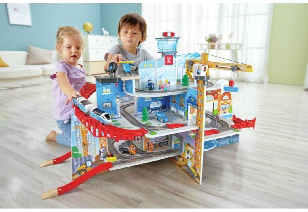 Hape Railway Ξύλινο Σετ Mega City (E3768A) (4)