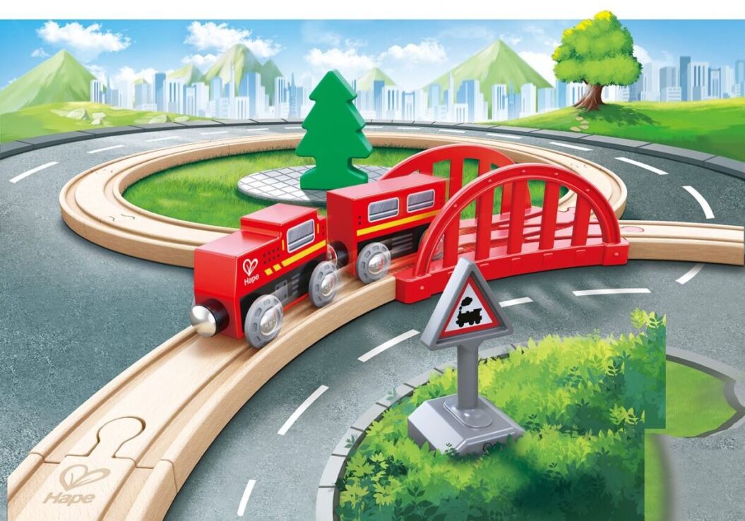 Hape Railway Ξύλινο Classic Figure 8 Τρένο Set (E3793A) (5)