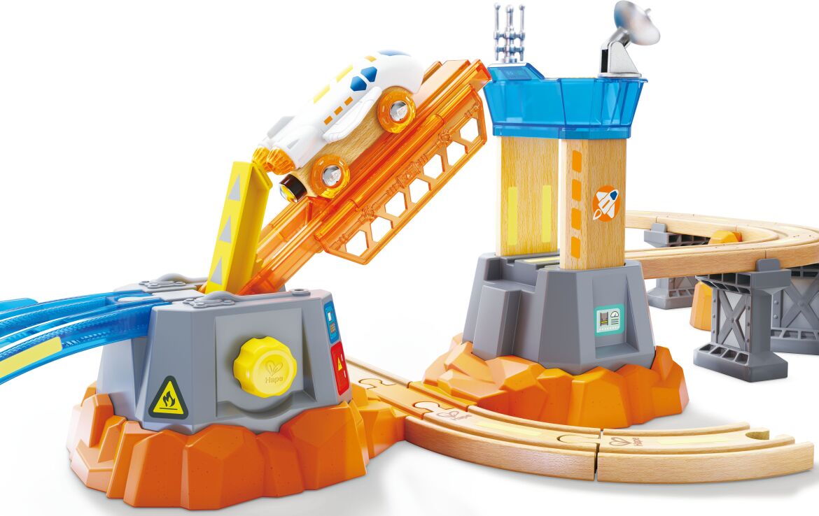 Hape Railway Ξύλινος Σιδηρόδρομος Αποστολή Στο Διάστημα (E3798) (2)