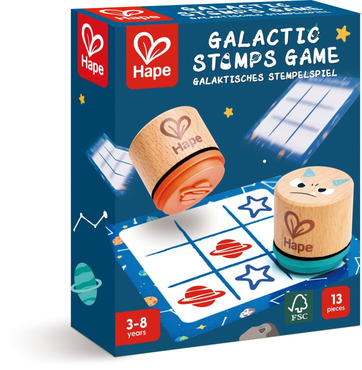 Hape Galactic Stamps Ξύλινες Σφραγίδες Διάστημα (E6617A) (1)