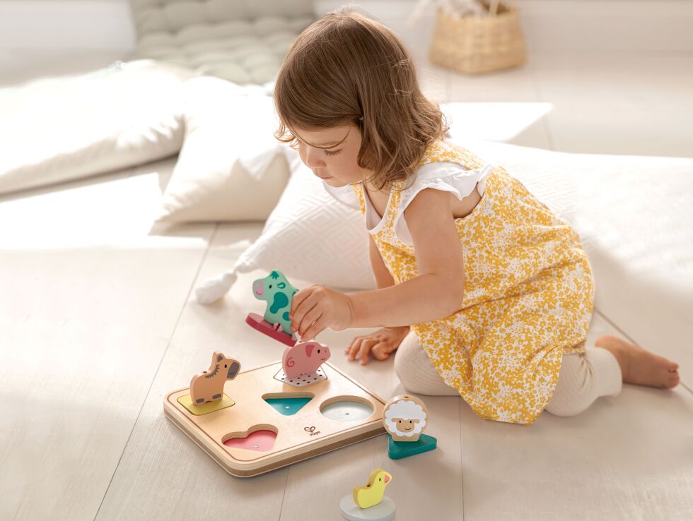 Hape Happy Puzzles Ξύλινο Παζλ Ζωάκια Animal Noise-Puzzle Anna (E8536X) (3)