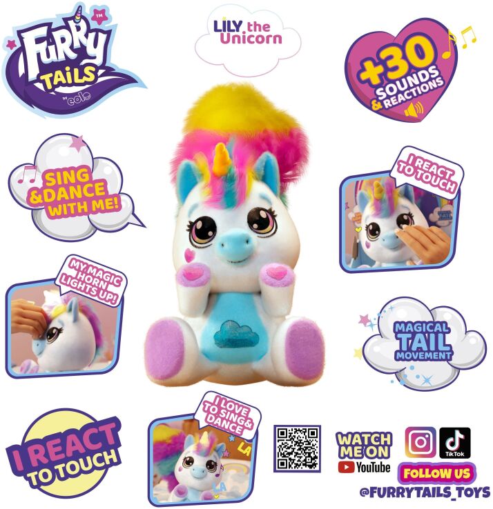 ETL Λούτρινο Furry Tails Μονόκερος (FURR001-UN/002980) (4)