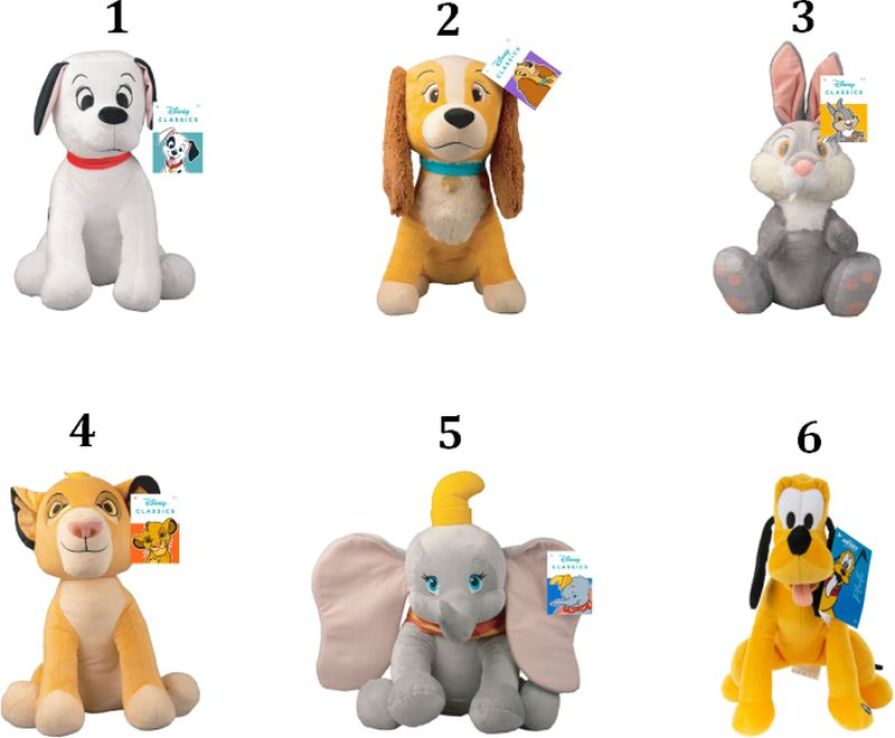 Λούτρινο Disney Sitting Με Ήχους 50cm-6 Σχέδια (DCL-9272-ASS-GNM-FO) (1)