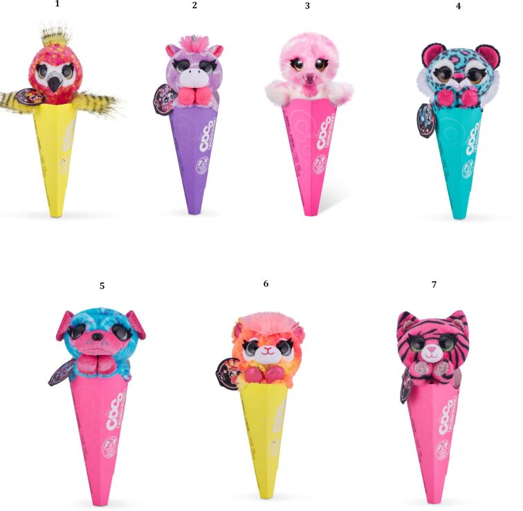 Zuru Λούτρινο Coco Surprise-Cones Neon-7 Σχέδια (9609SQ1) (1)