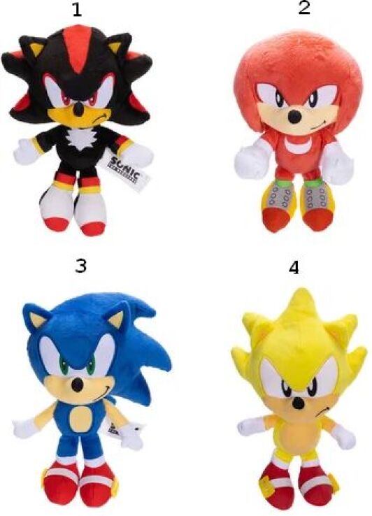 Jakks Pacific Sonic Λούτρινο Basic 9'' W.12-4 Σχέδια (429904-PQ) (1)