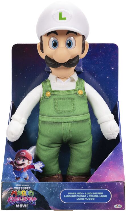 Jakks Pacific Super Mario Galaxy Movie Λούτρινο Luigi 15'' W.1 (432374) (1)