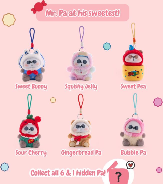 Mr.Pa Λούτρινο Μπρελόκ Candy 15cm-7 Σχέδια-1Τμχ (MR348007G) (2)