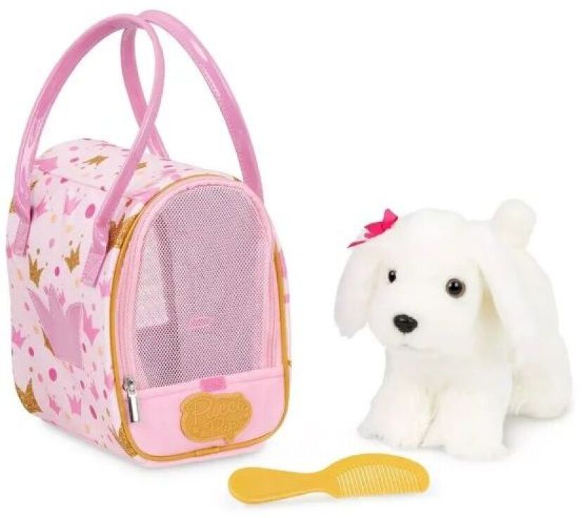 Pucci Pups Λούτρινο Σκυλάκι Maltese & Τσάντα Μεταφοράς With Pink & Crown Glam (ST8388Z) (0)