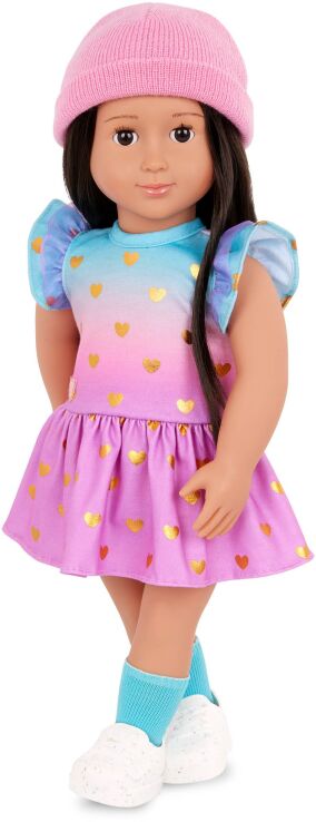 Our Generation Ενδυμασία Edgy Style With Heart Print Dress (BD30529Z) (2)