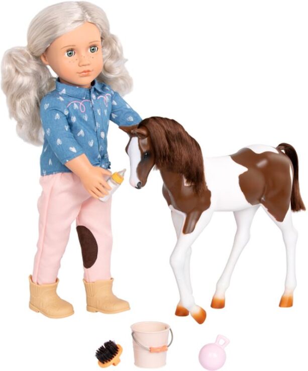 Our Generation Κούκλα Yanira & Πουλάρι (BD31386Z) (1)