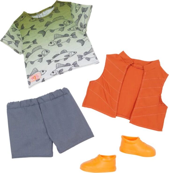 Our Generation Κούκλα Camden With Fish Print Camping Outfit (BD31390Z) (2)