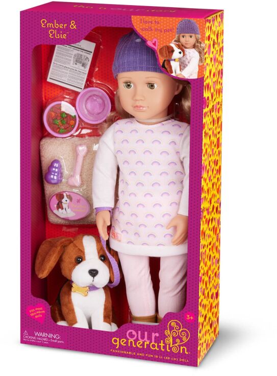 Our Generation Κούκλα Ember With Pet Dog Elsie (BD31441Z) (1)