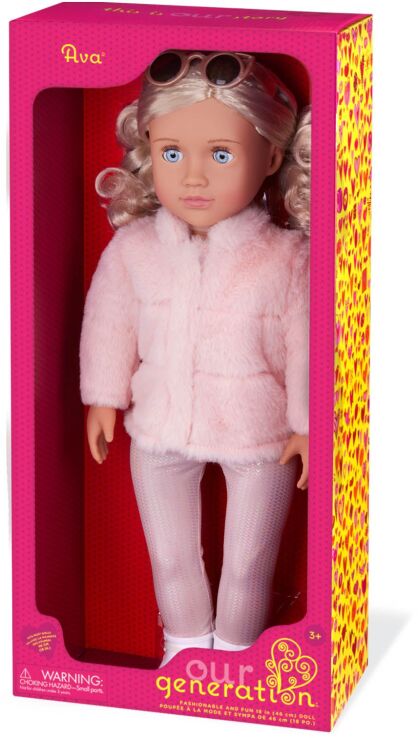 Our Generation Κούκλα Ava With Glamour Faux Fur Coat (BD31515Z) (1)