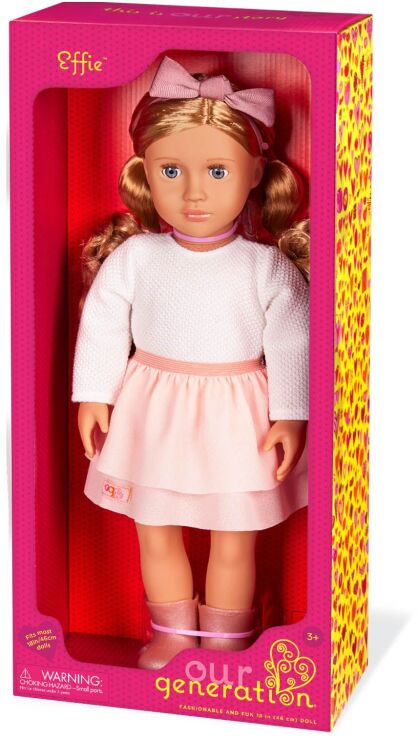 Our Generation Κούκλα Effie With Pink Frilly Skirt (BD31521Z) (1)