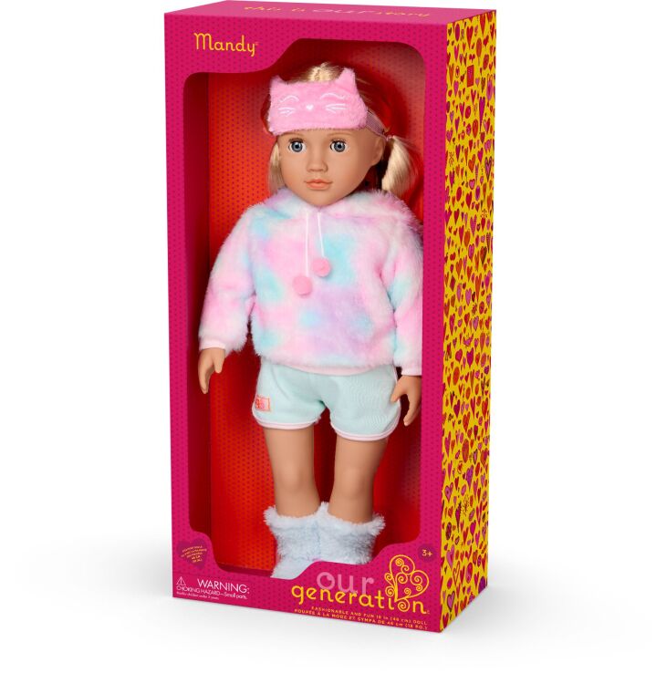 Our Generation Κούκλα Mandy With Cat Pijama (BD31592Z) (1)