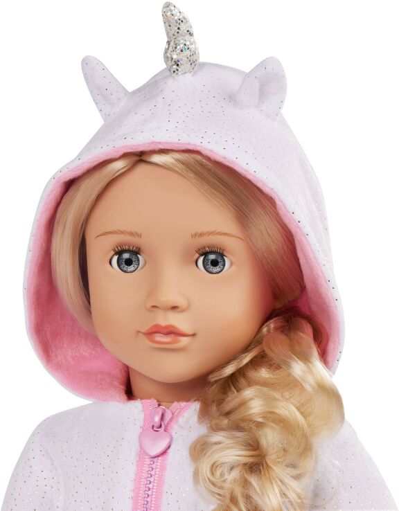 Our Generation Κούκλα Lilian With Unicorn Pijama (BD31719Z) (3)