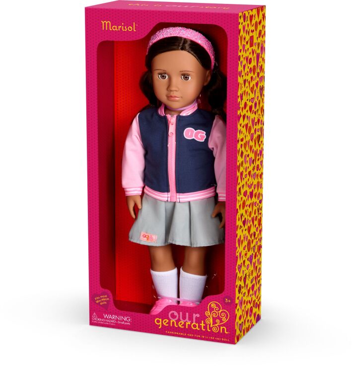 Our Generation Κούκλα Marisol With School Outfit & Bomber Jacket (BD31741Z) (1)