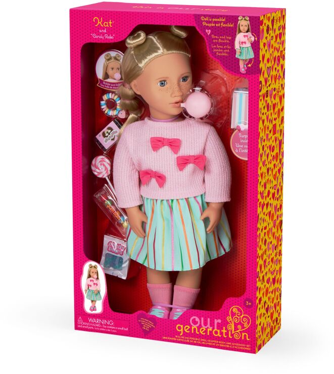 Our Generation Κούκλα Deluxe Kat With Book Candy (BD31765Z) (1)