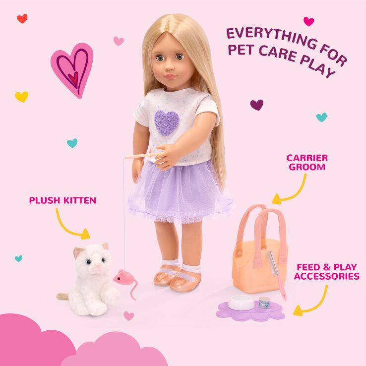 Our Generation Κούκλα Beatrice With Pet Kitten Bitsy (BD31834Z) (5)
