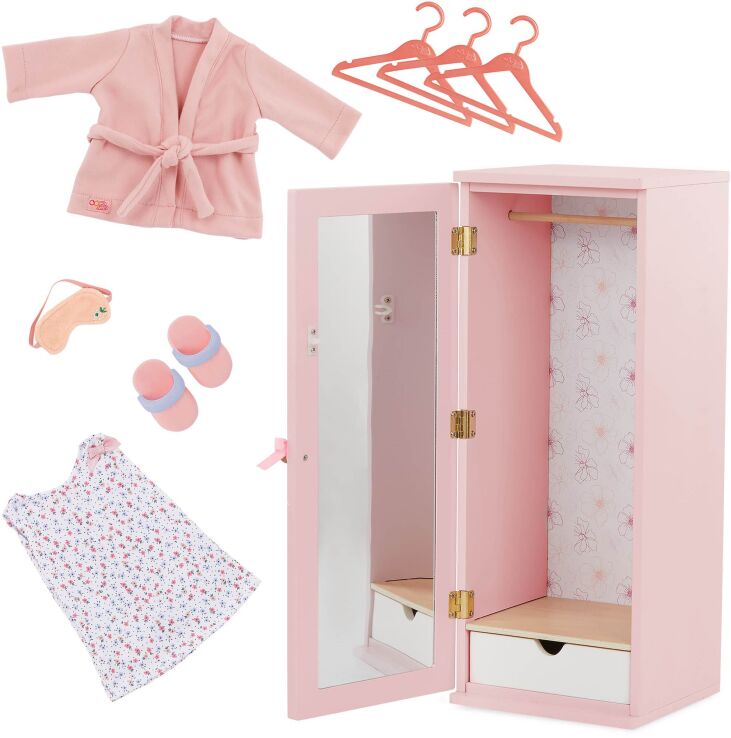 Our Generation Σετ Ξύλινη Ντουλάπα Με Αξεσουάρ (BD35264Z) (2)