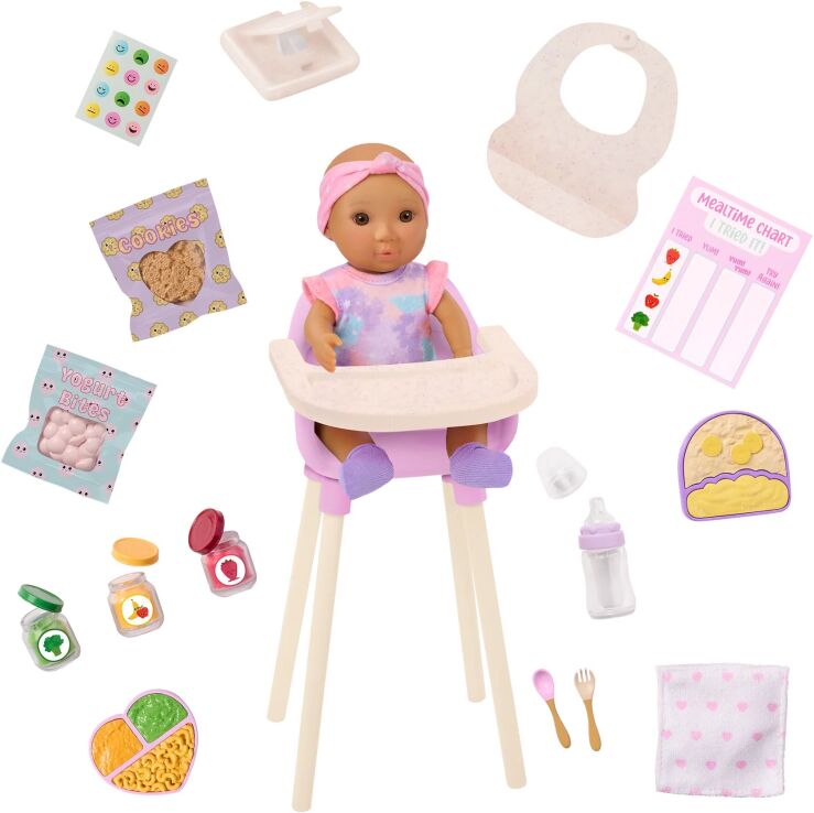 Our Generation Σετ Καρέκλα Φαγητού Μωρό & Αξεσουάρ Mealtime (BD35506Z) (0)