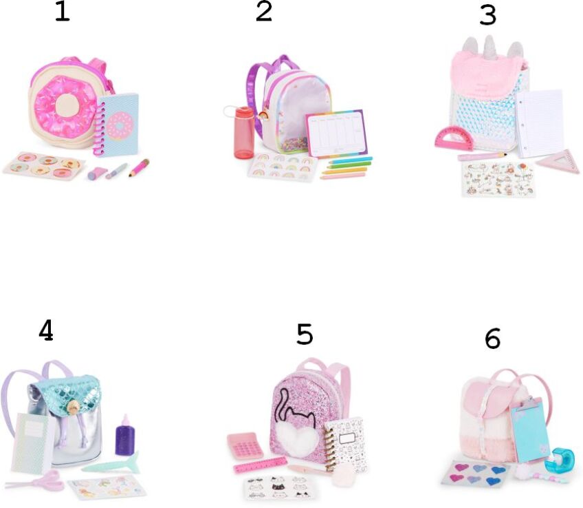 Our Generation Mini Back Bag With Suprise Accesories-6 Σχέδια (BD41161G) (1)