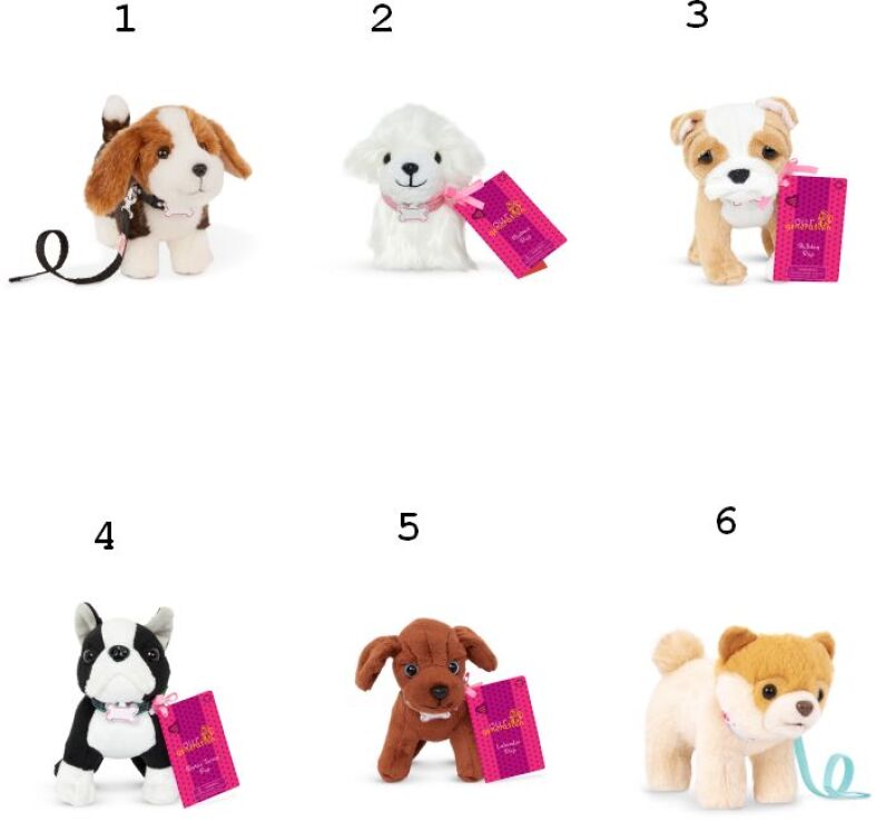 Our Generation Λούτρινο Σκυλάκι-6 Σχέδια (BD41168G) (1)