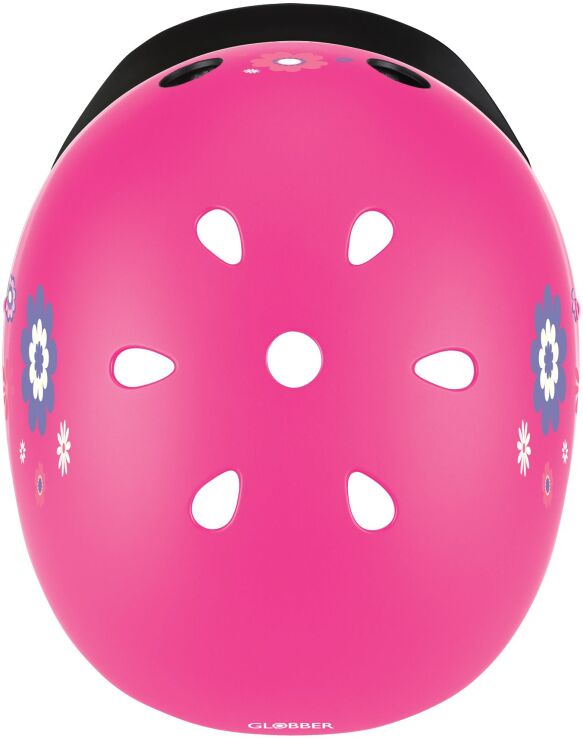 Globber Κράνος Elite Lights XS/S (48-53cm) Deep Pink Flowers (507-110) (3)
