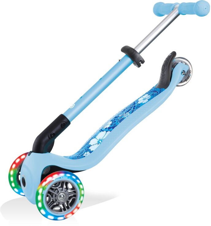 Globber Scooter Junior Foldable Fantasy Lights Flowers Pastel Blue (433-200) (5)