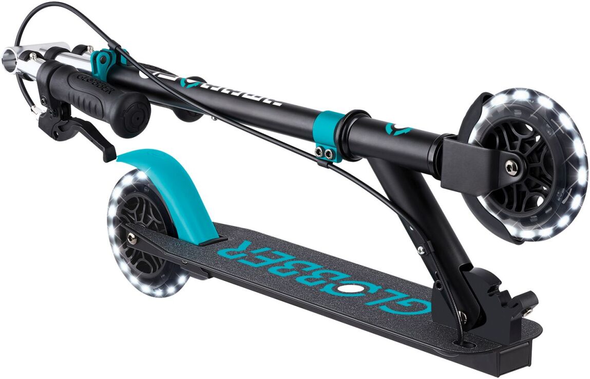 Globber Πατίνι Flow Element Junior Lights Black Teal (729-105) (3)