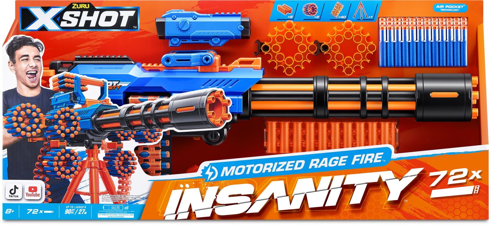 Zuru X-Shot Insanity Motorised Rage Fire 84 Darts (36605) (1)