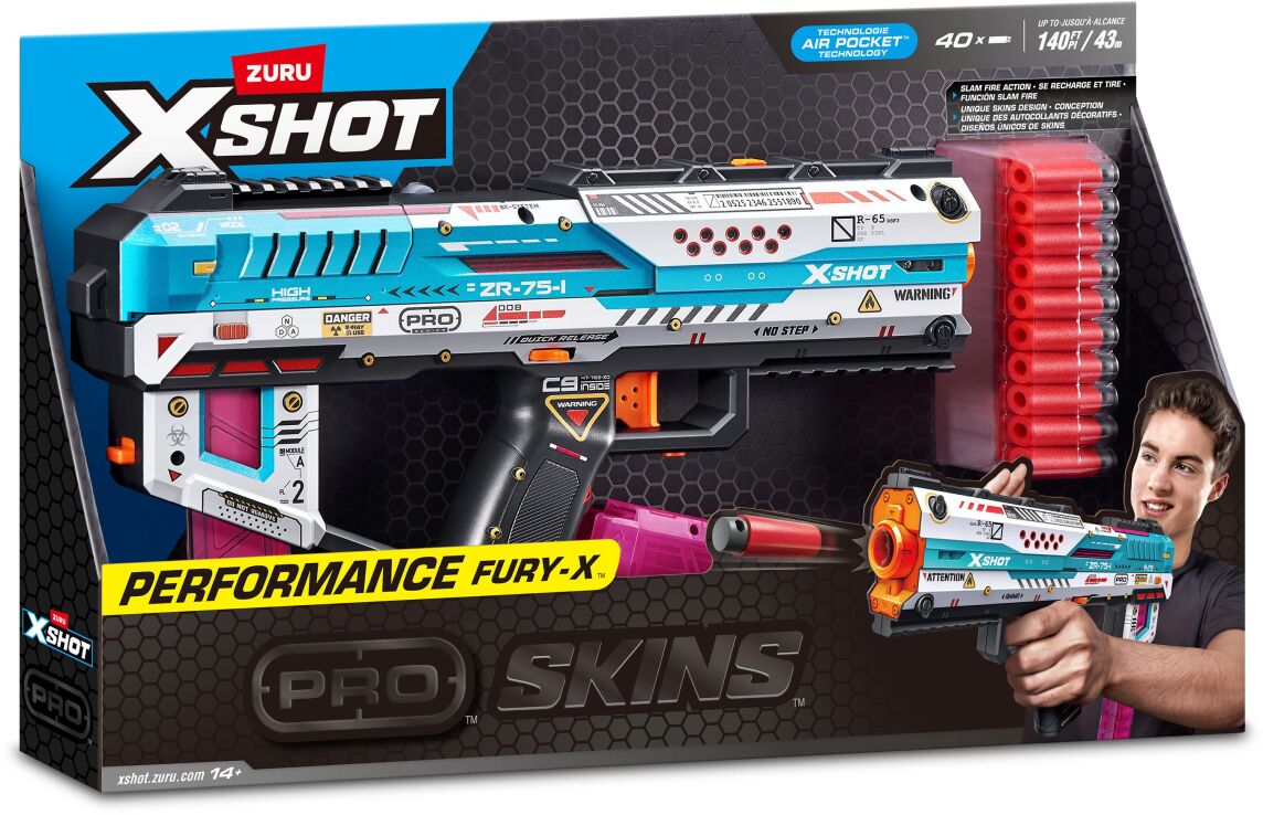 Zuru X-Shot Pro Skins Fury-X 40 Darts (36772) (1)
