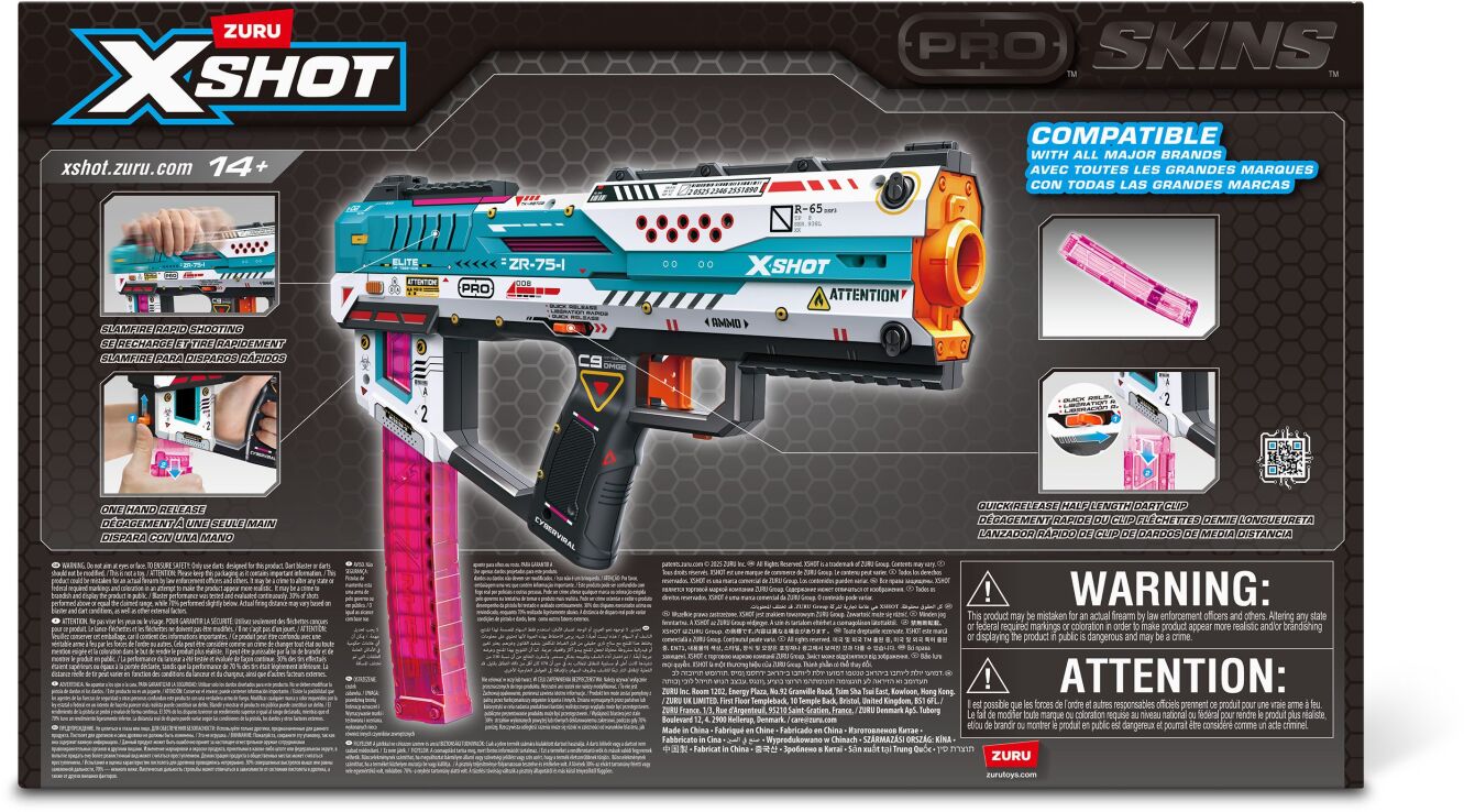Zuru X-Shot Pro Skins Fury-X 40 Darts (36772) (9)