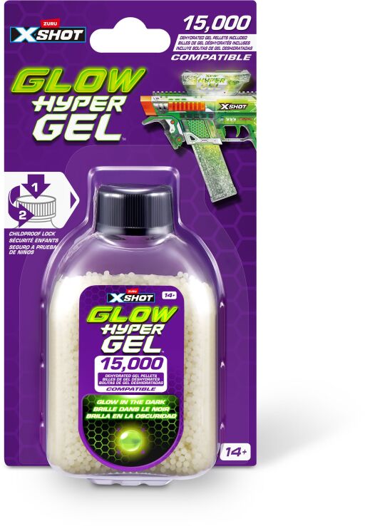 Zuru X-Shot Hyper Gel Glow In The Dark 1500PK Refill Darts (36785) (1)