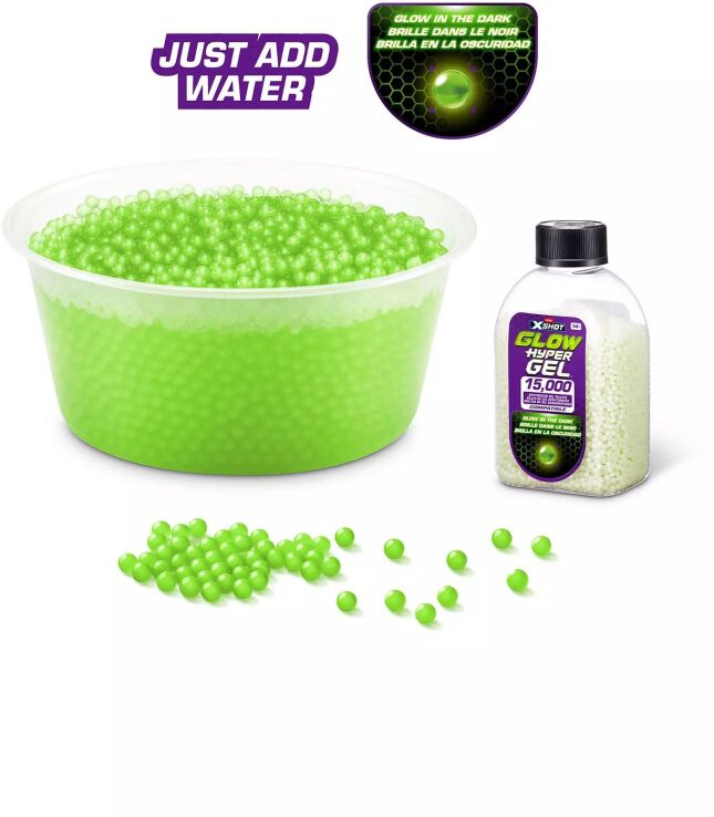 Zuru X-Shot Hyper Gel Glow In The Dark 1500PK Refill Darts (36785) (2)