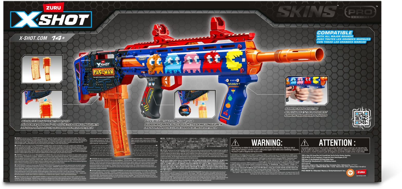 Zuru X-Shot Pro Skins Sinister 40 Darts Pac-Man (36812-LK) (4)