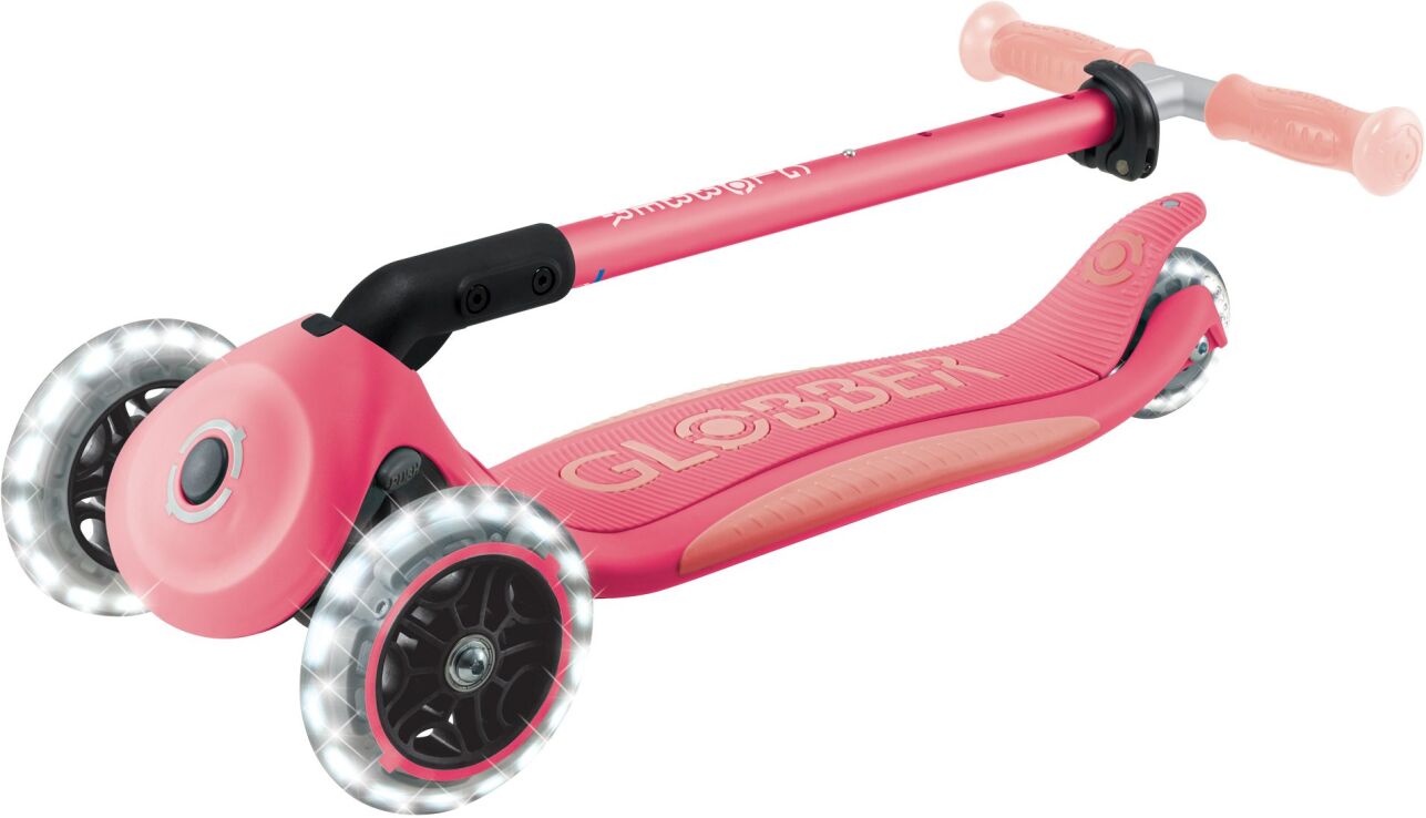 Globber Scooter Elite Glow Lights Coral Pink (839-110) (8)