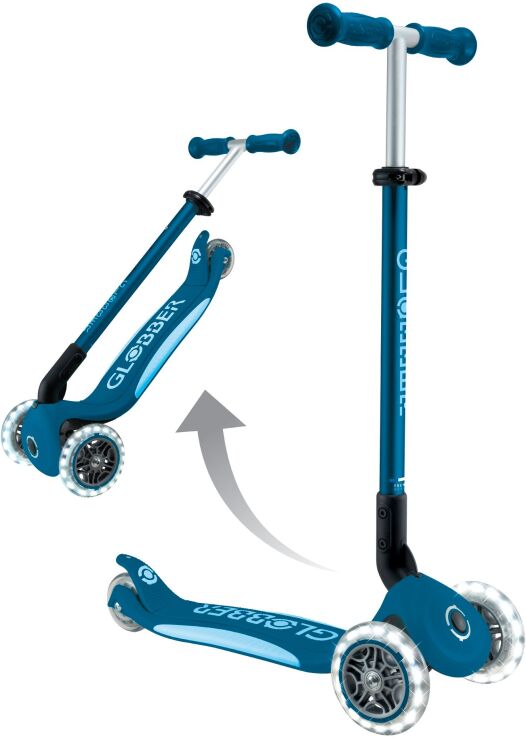 Globber Scooter Elite Lights V2 Petrol Blue (439-601-3) (6)