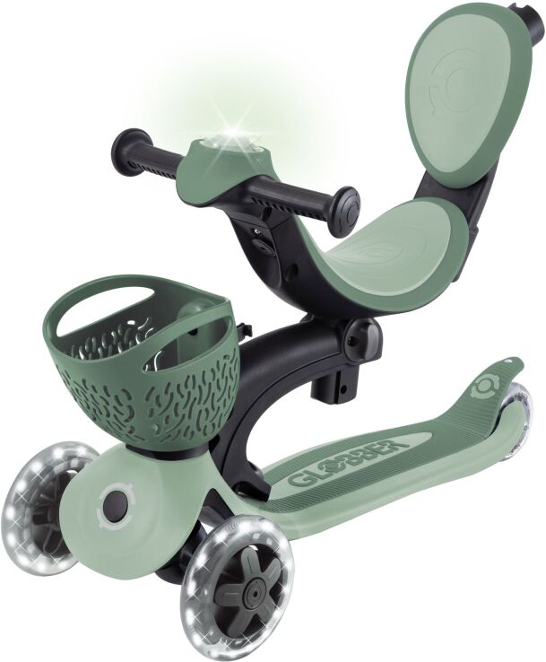 Globber Scooter Go.Up Baby Lights 360 Olive (844-104) (3)
