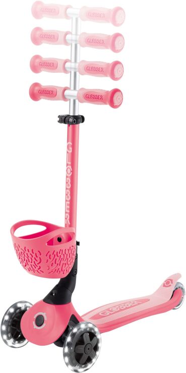 Globber Scooter Go.Up Baby Lights 360 Coral Pink (844-210) (5)