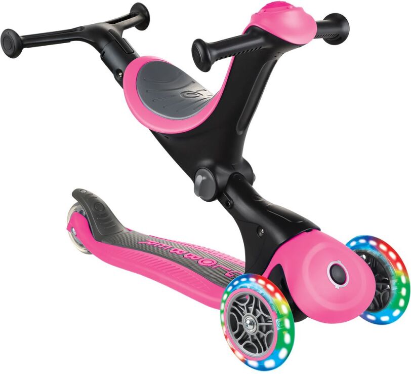 Globber Scooter Go Up Deluxe Lights Deep Pink (646-110) (2)