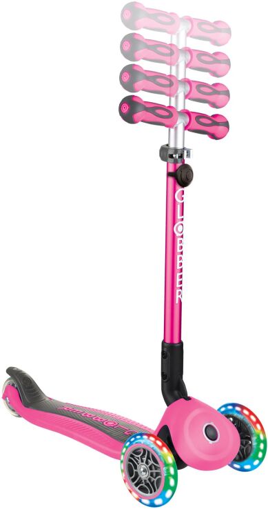 Globber Scooter Go Up Deluxe Lights Deep Pink (646-110) (6)