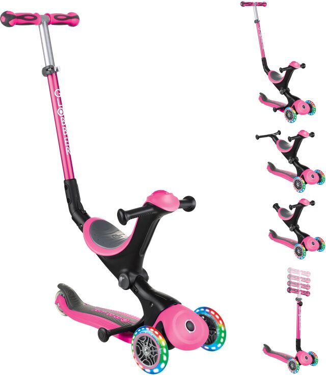 Globber Scooter Go Up Deluxe Lights Deep Pink (646-110) (8)