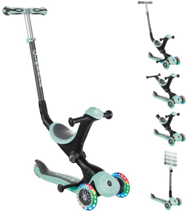 Globber Scooter Go Up Deluxe Lights Mint (646-206) (10)